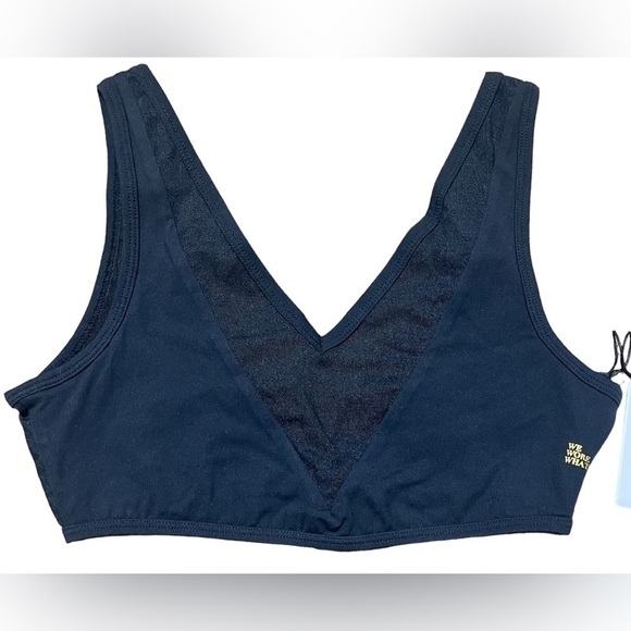 Weworewhat Mesh Sports Bra Top in Black Size Small V-Neck Women’s Activewear - Picture 13 of 16